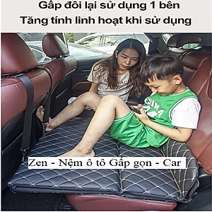 Nệm ghế sau Ô tô cho nhiều dòng xe, Nệm Không bơn hơi, Nệm nằm ô tô gấp gọn. kích thước 140 x 80 Cm. Nệm Ghế cho xe 4 chỗ - xe 5 chỗ - xe 7 chỗ