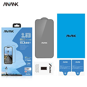 Miếng Dán Cường Lực Trong Cho iPhone 14 series Có ViềN Đen ANANK 2.5D FULL GLASS with Black frame - Hàng Chính Hãng