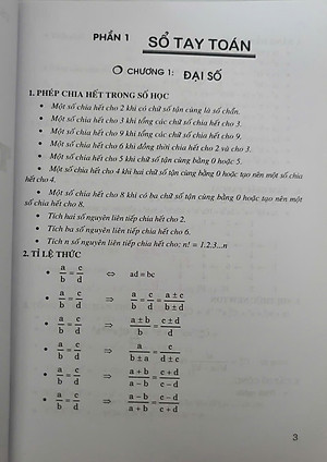 Sách Sổ Tay Toán Lí Hóa Cấp 3