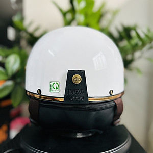 Mũ bảo hiểm xe máy nửa đầu Rona Pug có ốp tai da che nắng, nón bảo hiểm freesize dành cho nam và nữ