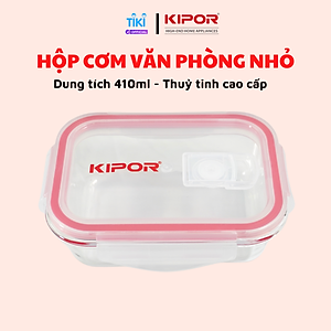 Hộp cơm văn phòng KIPOR KP-G154 - Thuỷ tinh cao cấp, dùng được trong lò vi sóng - Nhỏ gọn, tiện lợi - Hàng chính hãng