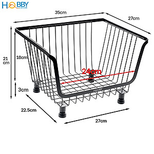 Kệ rổ đựng đồ nhà bếp đa năng nhiều tầng di động HOBBY Home Decor KRNT