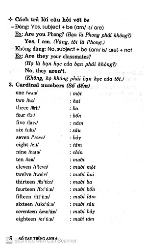 Sách Sổ Tay Tiếng Anh Lớp 6