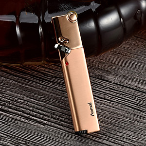 Vỏ Hột Quẹt Bật Lửa Khò Gas Đá 1 Tia Aomai AM-365 Đẹp Độc Lạ Lửa Khò Mạnh Mẽ - Dùng Gas Cao Cấp