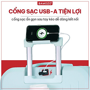 Vali du lịch BAMOZO cao cấp 8812 vali kéo nhựa được bảo hành 5 năm