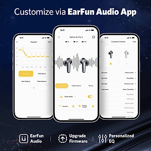 [Tặng Ốp] Tai nghe True Wireless chống ồn chủ động EarFun Air Pro 3 có App - Hàng chính hãng