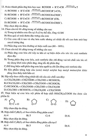 Giải Chi Tiết Câu Hỏi Trắc Nghiệm Khách Quan Hóa Học 12