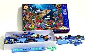 Tranh xếp hình Tia Sáng Jigsaw Puzzle 035 mảnh phát triển trí tuệ cho bé - Sát Thủ Đại Dương - MSP: 035-007