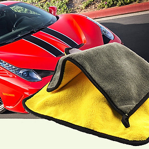 Combo 2 Khăn Lau Xe Ô Tô Siêu Thấm Size 30cm x 40cm, 2 Chiếc Khăn Lau Nội Thất Cho Xe, Khăn Lau Đa Năng Chất Liệu Microfiber - Hàng Chính Hãng