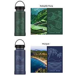 Bình giữ nhiệt Lock&Lock x Việt Nam phiên bản đặc biệt 897ml LHC4160 kèm cọ rửa và ống hút đầu Silicone - JoyMall