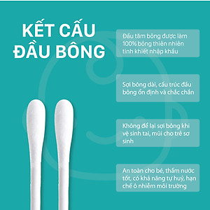 Tăm bông Niva trẻ em hũ xoay 400 que giấy BHP2