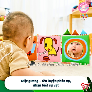 Sách Vải ZicZac Đa Tương Tác Kiêm Đồ Chơi Quây Cũi Kích Thích Thị Giác Cho Trẻ Sơ Sinh - Lalala Baby