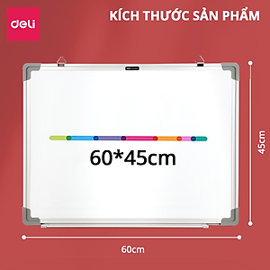 Bảng Từ Trắng Viết Bút Lông Deli - Bảng Mica Hít Nam Châm Nhiều Kích Cỡ - Có Khay Đựng - Phù Hợp Học Sinh Văn Phòng - EV450 / EV600 / EV900