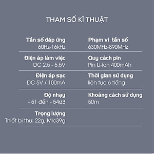 Micro không dây, mic không dây, micro cài đầu không dây TAKSTAR HM-200W công nghệ UHF - AVSTAR - hàng chính hãng