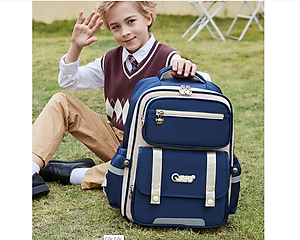 Balo học sinh cấp 1 và 2 siêu nhẹ chống gù chống nước cao cấp phong cách châu âu