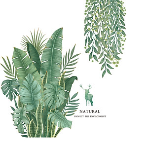 Sticker Giấy Dán Tường Decal Dán tường Mẫu Hoa Lá Cực Xinh ZH011