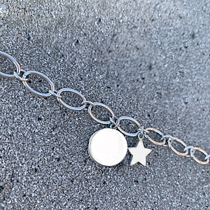 Lắc tay nam nữ xích charm ngôi sao may mắn