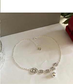 Lắc chân nữ bạc 925 bạc xinh - Chuỗi kim tiền may mắn RYBJ50089