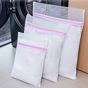 Túi Giặt Áo Ngực Quần Lót Lưới Khoá Kéo Cố Định 15CM Phân Loại Chống Rối Quần Áo Có Lỗ Treo