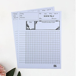 Giấy kiểm tra 4 ô ly và kẻ ngang- giấy trắng dày viết đẹp đường kẻ rõ ràng dành cho học sinh cấp 2 3 mới đẹp (36 tờ/ 3 xấp), Green Art