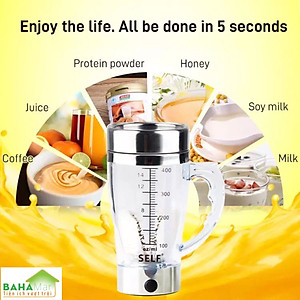 CỐC KHUẤY TỰ ĐỘNG PHA SỮA, CAFE, BỘT PROTEIN… THAY CỐC LẮC CỐC TRỘN "BAHAMAR" Sử dụng đơn giản, chỉ cần nhấn nút nguồn trên động cơ để trộn, thêm bột và chờ 30 giây.