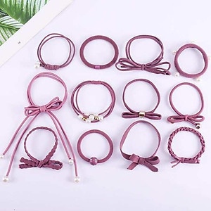 Hộp 12 Dây Chun Buộc Tóc Nhiều Mẫu Sang Trọng