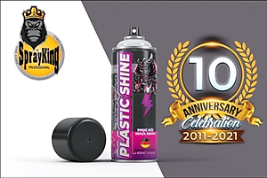 Chai xịt phục hồi nhựa nhám, nhựa đen, dưỡng đen dàn nhám Sprayking Plastic Shine 400ml, dàn áo phai màu