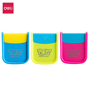 Gọt chì mini Deli - 1 lỗ/2 lỗ - Xanh lá/Hồng/Xanh dương - màu ngẫu nhiên - ER00200/ER00202/ER00300