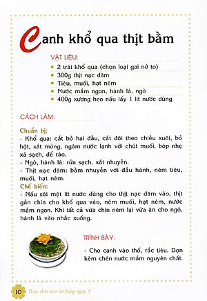 Sách Thực Đơn Món Ăn Hàng Ngày -Tập3