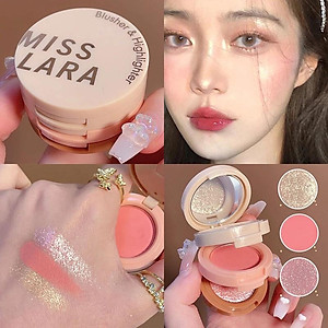 Bảng Phấn Mắt Bắt ,Má Hồng, Tạo Khối , Bắt Sáng  MISS LARA 3 Trong 1 Đa Năng