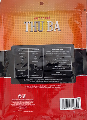Khô Bò Thu Ba Quảng Ngãi 100 gr dạng xé sợi. Ăn vặt đọc sách thư giãn giải trí