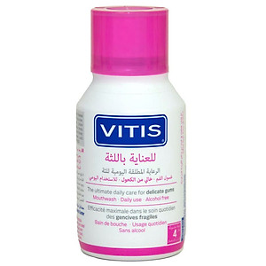 Nước súc miệng ngăn ngừa mảng bám dành cho nướu nhạy cảm Vitis Healthy Gum 150ml-500ml (dùng được cho phụ nữ mang thai)