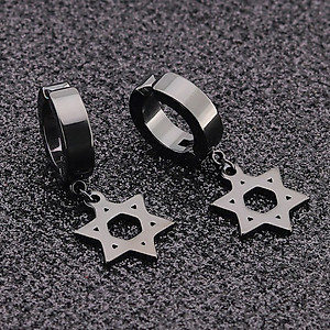 Bông Tai Nam Loại Kẹp Không Cần Bấm Lỗ Tai Kiểu Ngôi Sao Tòn Ten Chất Liệu Thép Titan Không Rỉ Không Dị Ứng TT 1802 - 1 cặp