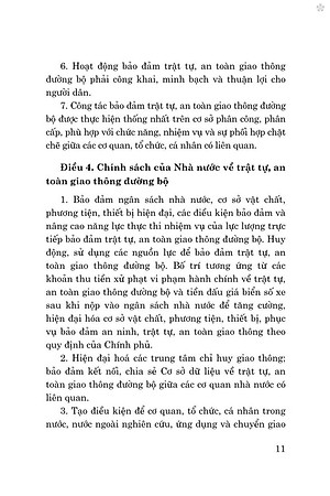 Luật trật tự, an toàn giao thông đường bộ năm 2024 - bản in 2024