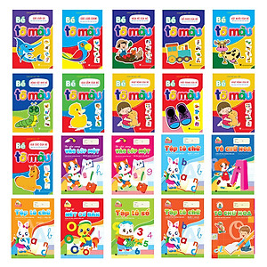 Combo 20 cuốn - Bé Tô màu - Luyện chữ (Mầm non - Chuẩn bị vào lớp 1)