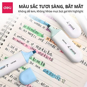 Bút Highlight Deli Nhiều Màu Đánh Dấu Nhớ Dòng Dạ Quang Deli Màu Pastel Phù Hợp Cho Học Sinh Văn Phòng Tiện Dụng