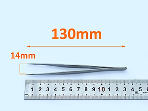 Nhíp gắp đầu thẳng 130mm bằng thép trắng khử từ, chống a xít và chống ăn mòn