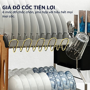 Kệ để chén bát đĩa, úp cốc inox DandiHome có khay hứng nước tặng kèm