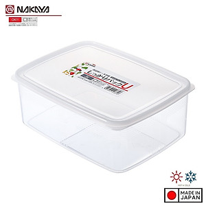 Hộp nhựa Nakaya 3L bảo quản thức ăn trong tủ lạnh, có nắp mềm - Hàng nội địa Nhật Bản
