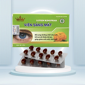 Viên sáng mắt - Lutein Kingphar , hộp 30v, tăng cường thị lực