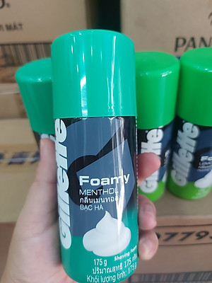 Bọt cạo râu Gillette Foamy Methol  175g hương chanh và hương bạc hà