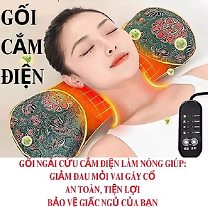 Gối ngải cứu điện giúp ngủ ngon giảm đau mỏi