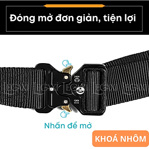 Thắt Lưng Dây Nịt Khóa Nhôm Canvas Quân Đội Tháo Nhanh Vải Nylong Dù Thời Trang Nam Nữ Unisex Legaxi