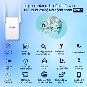 Bộ Mở Rộng Sóng Wifi Mesh TP-Link RE315 Chuẩn AC1200 - HÀNG CHÍNH HÃNG