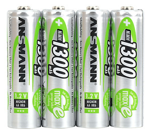 Pin Sạc AA-1300mAh Max- E ANSMANN (Vỉ 4 viên)