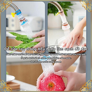 Vòi tăng áp suất  cho bồn rửa chén ,đầu vòi nối rửa bát tăng áp  có thể điều chỉnh xoay 360 độ , có than hoạt tính phù hợp với tất cả các vòi 