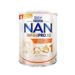 Sữa bột Nestlé NAN INFINIPRO A2 1 với công thức đầu tiên chứa đạm A2, 6HMO & Lợi khuẩn kép nhập khẩu Thụy Sĩ - Hộp 800g cho bé 0 - 12 tháng