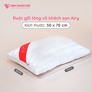 Ruột Gối Nằm Lông Vũ Airy Thuần Việt - Sợi Lông Vũ Nhân Tạo Microfiber Êm Ái Chuẩn Khách Sạn 5 Sao