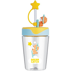 Ly nhựa LocknLock Dream Catcher ABF779 520ml có nắp đậy ống hút