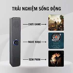 Loa Buletooth Bass siêu mạnh kết nối PC Laptop điện thoại tivi, loa vi tính để bàn E-3511 công suất 6W Usb/ jack 3.5mm - Hàng chính hãng